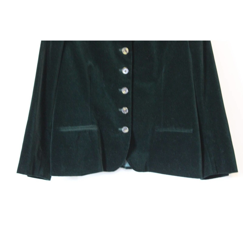 Lauren Ralph Lauren Velvet Blazer Jacket Holiday Green Button Size 16 H13855 - Picture 5 of 12
